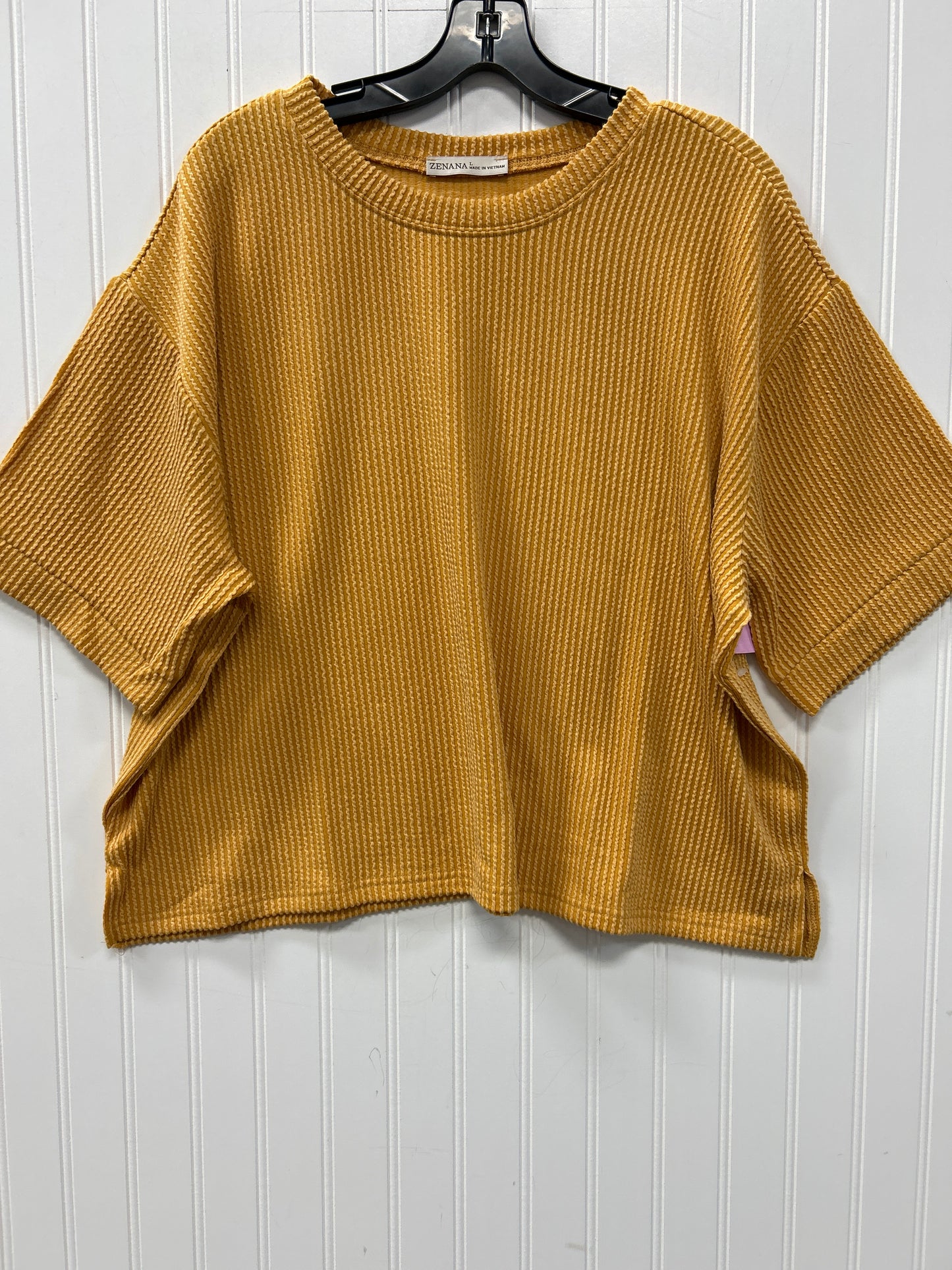 Shorts Set By Zenana In Yellow, Size:L