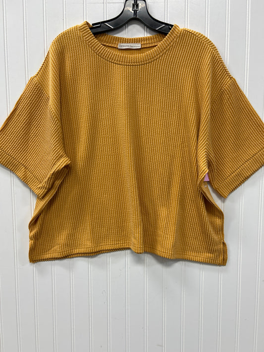 Shorts Set By Zenana In Yellow, Size:L