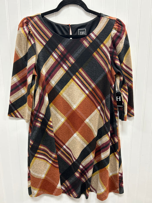 Dress Casual Midi By Cmc In Plaid Pattern, Size:Lp