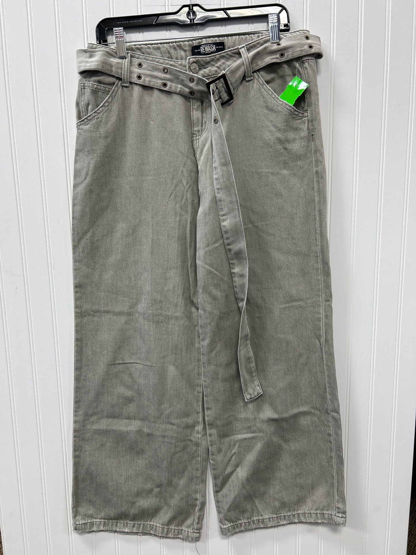 Jeans Wide Leg By Rewash In Grey Denim, Size:6