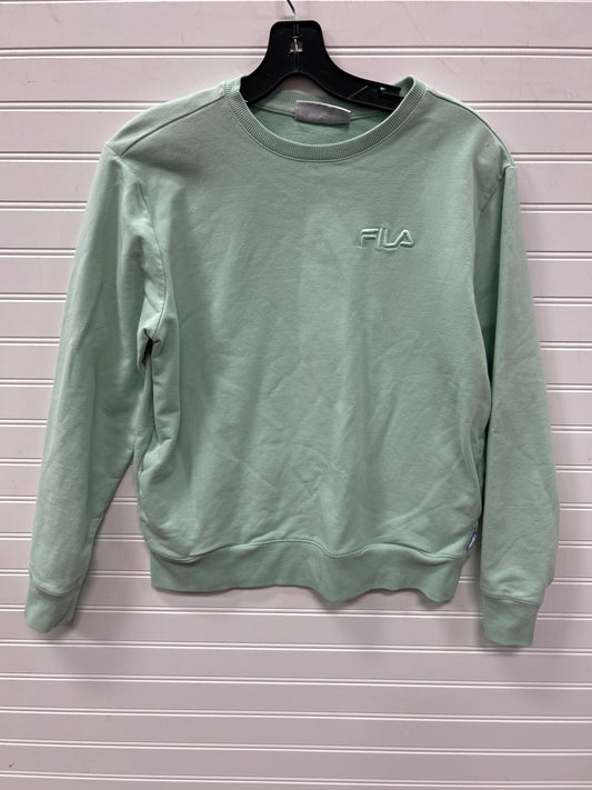 Athletic Top Ls Crewneck By Fila In Aqua, Size:S