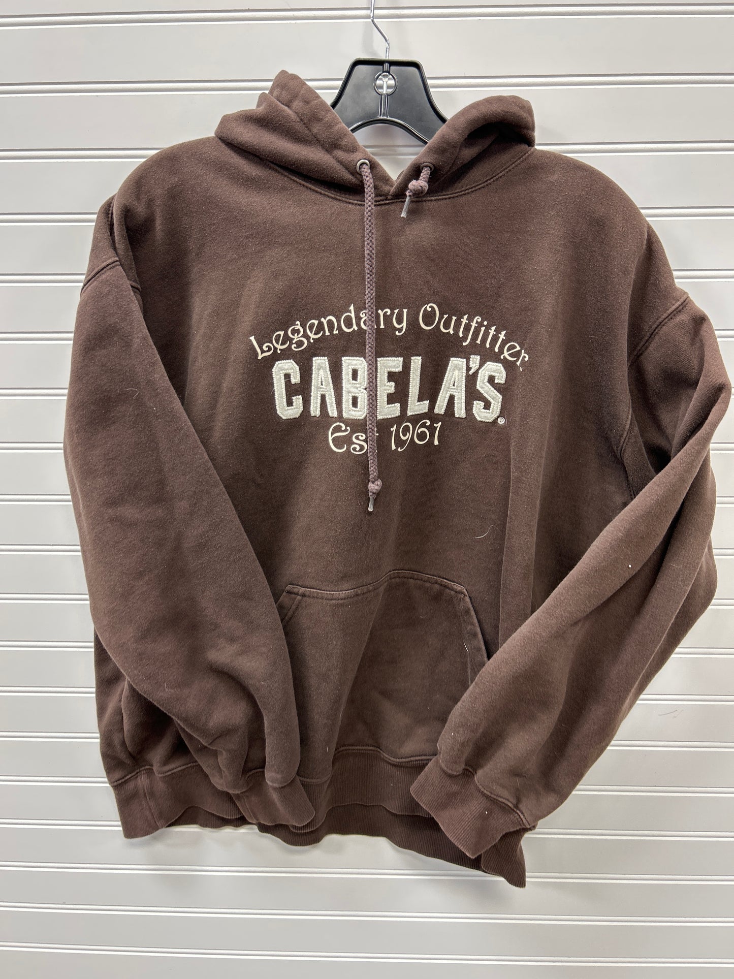 Sweatshirt Hoodie By Cabelas In Brown, Size:L