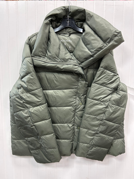 Coat Puffer & Quilted By Tahari In Green, Size:Xl