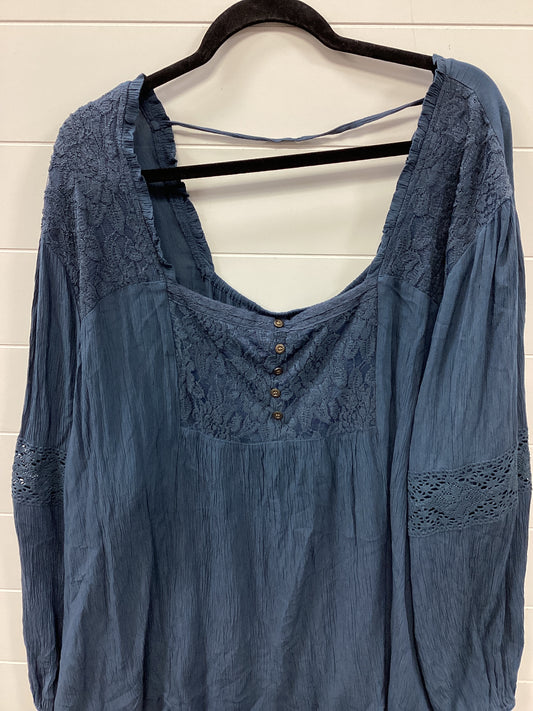 Top Ls By Maurices In Teal, Size:4X