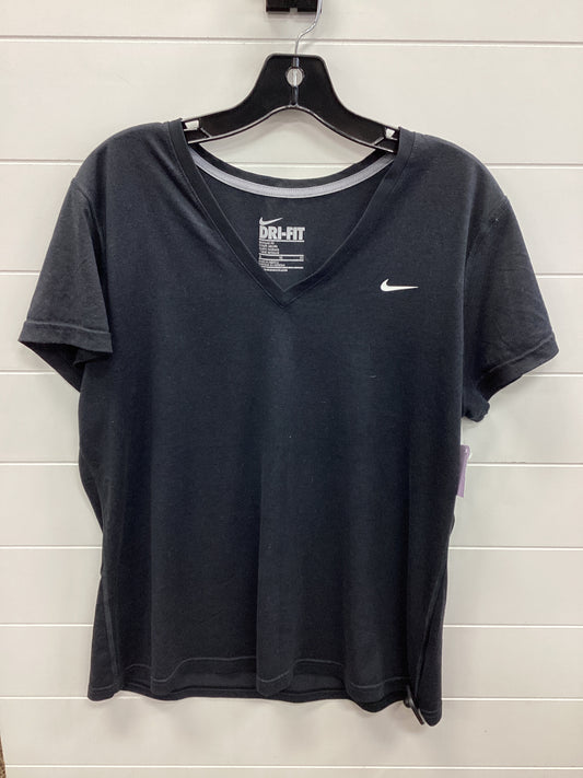 Athletic Top Ss By Nike Apparel In Black, Size:Xl