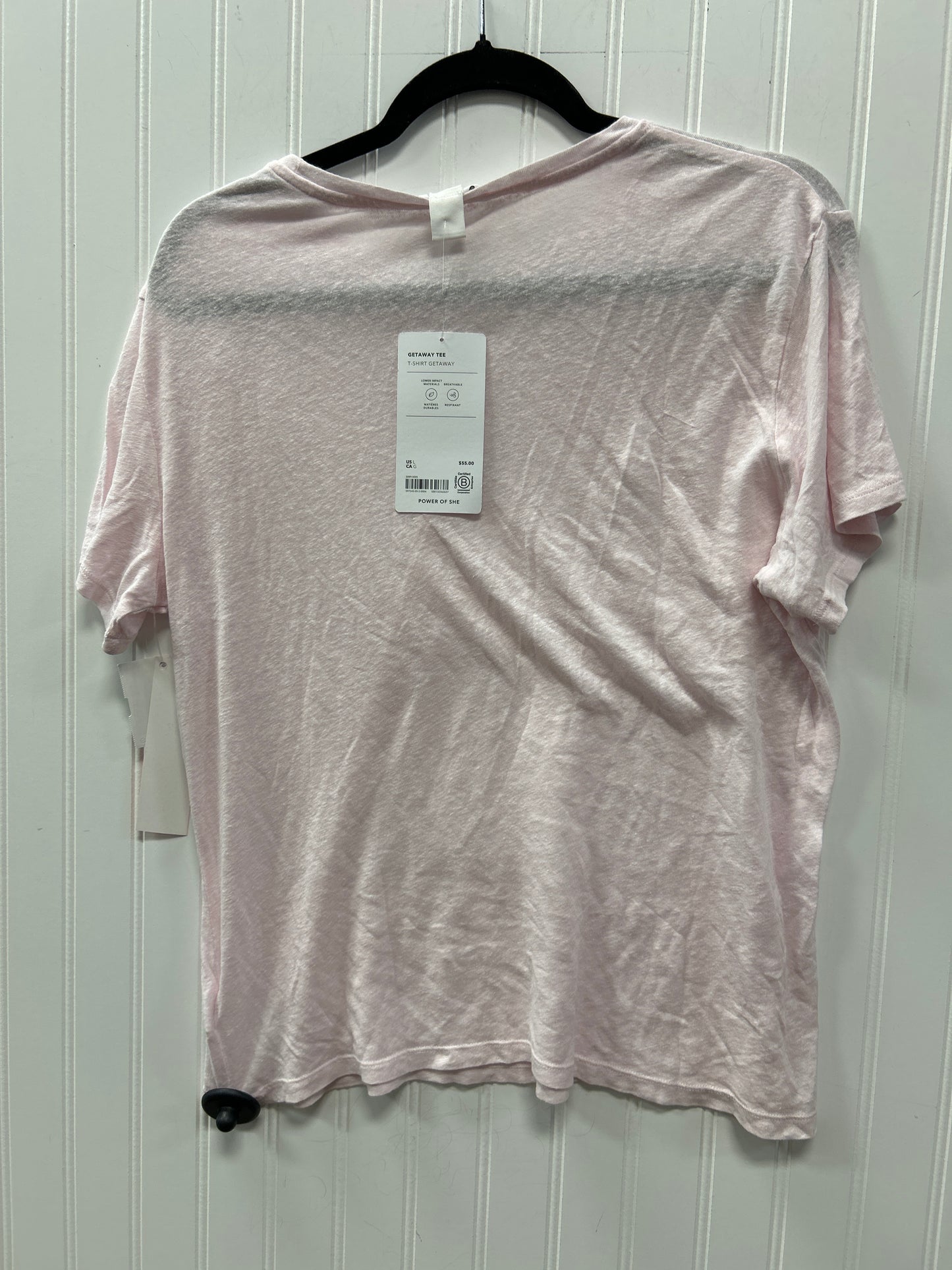 Athletic Top Ss By Athleta In Pink, Size:L