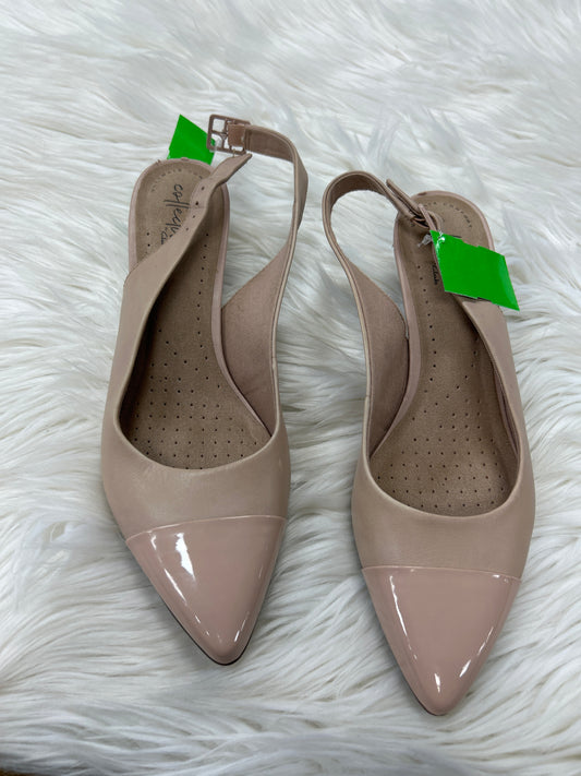 Shoes Heels Kitten By Clarks In Tan, Size:9