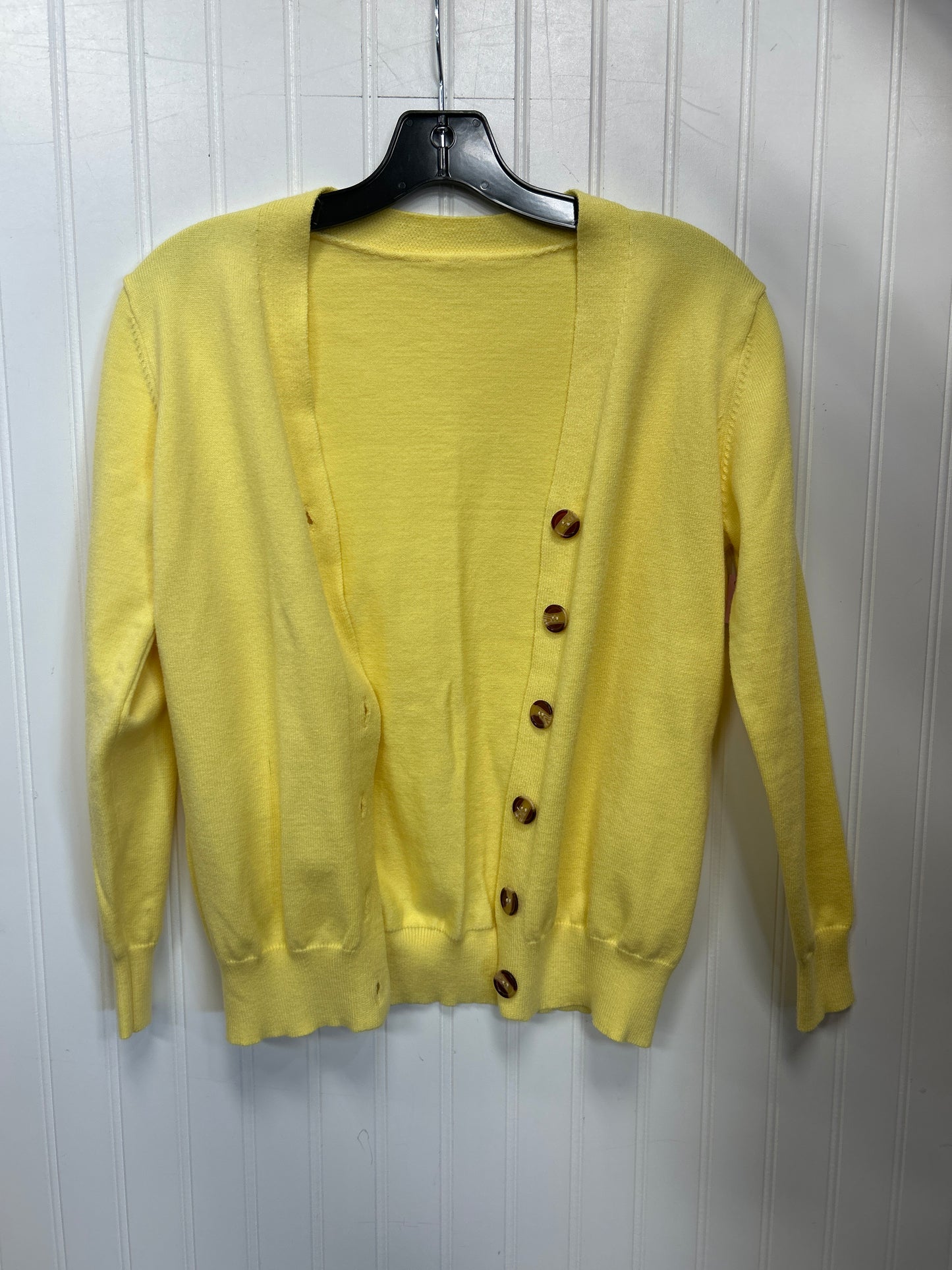 Cardigan By Clothes Mentor In Yellow, Size:M