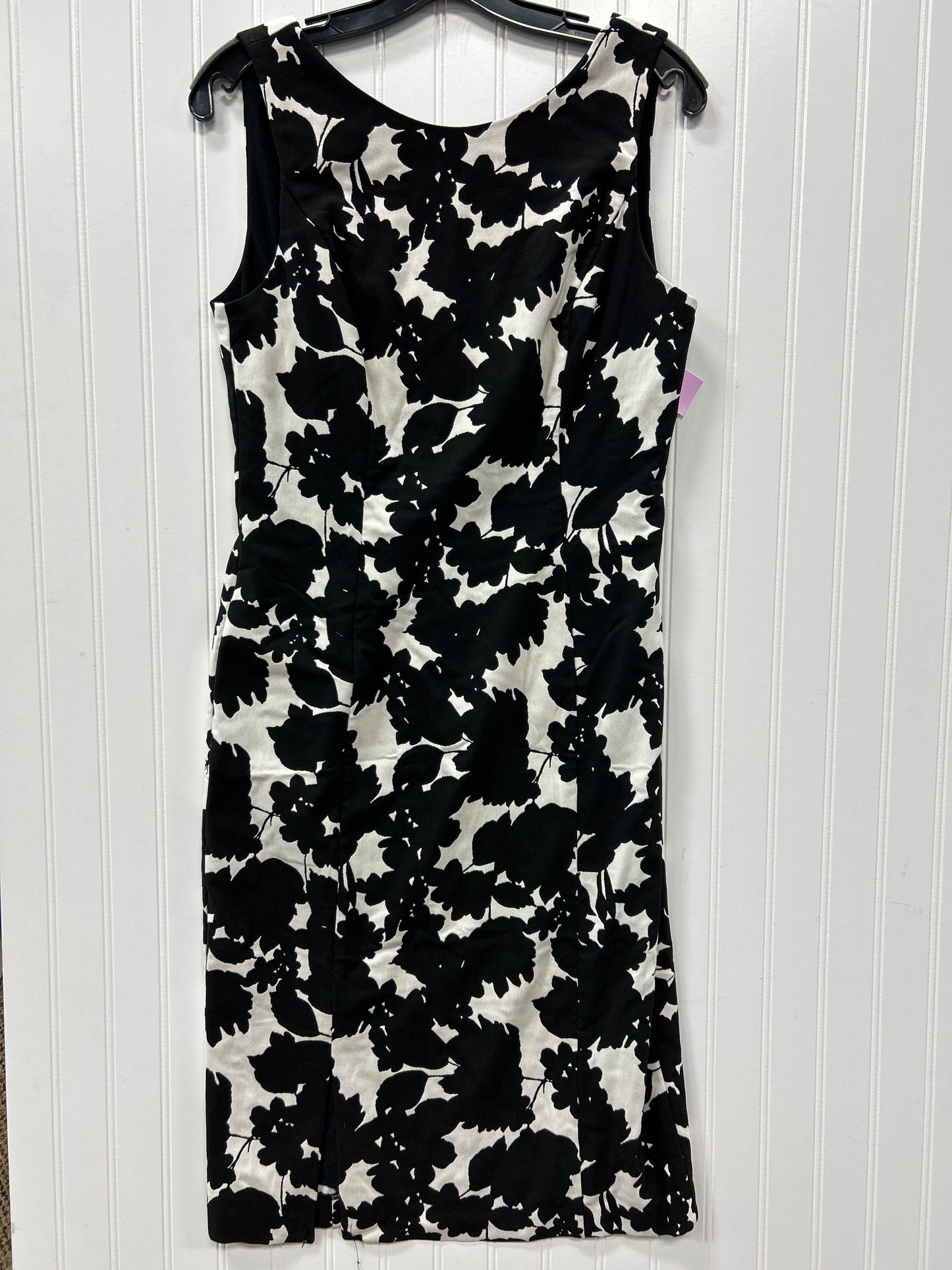 Dress Casual Midi By White House Black Market In Black & White, Size:10