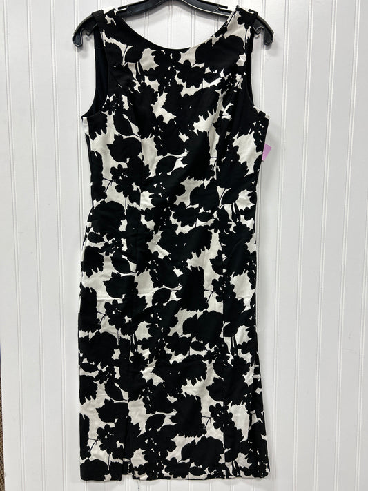 Dress Casual Midi By White House Black Market In Black & White, Size:10