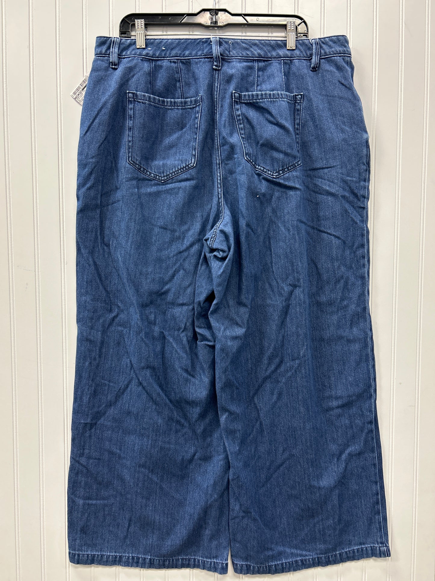 Jeans Wide Leg By Lane Bryant In Blue Denim, Size:16