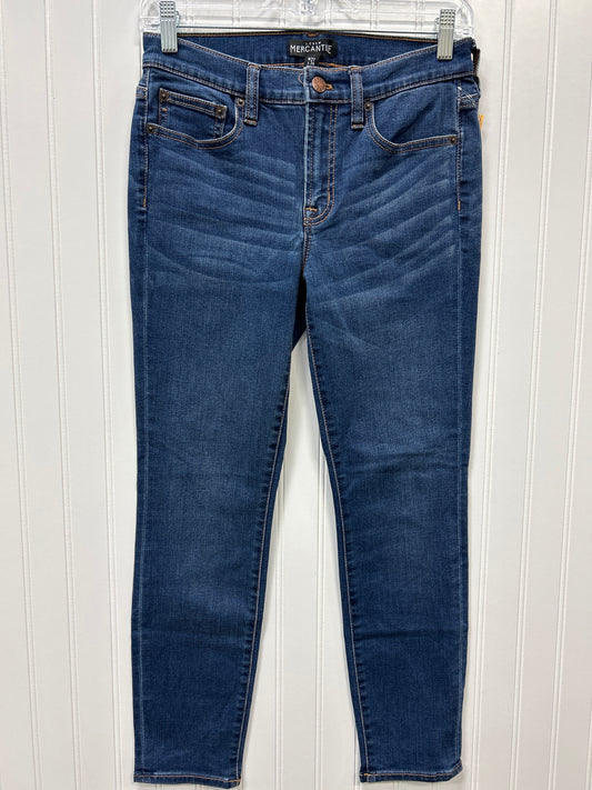 Jeans Skinny By J. Crew In Blue Denim, Size:4