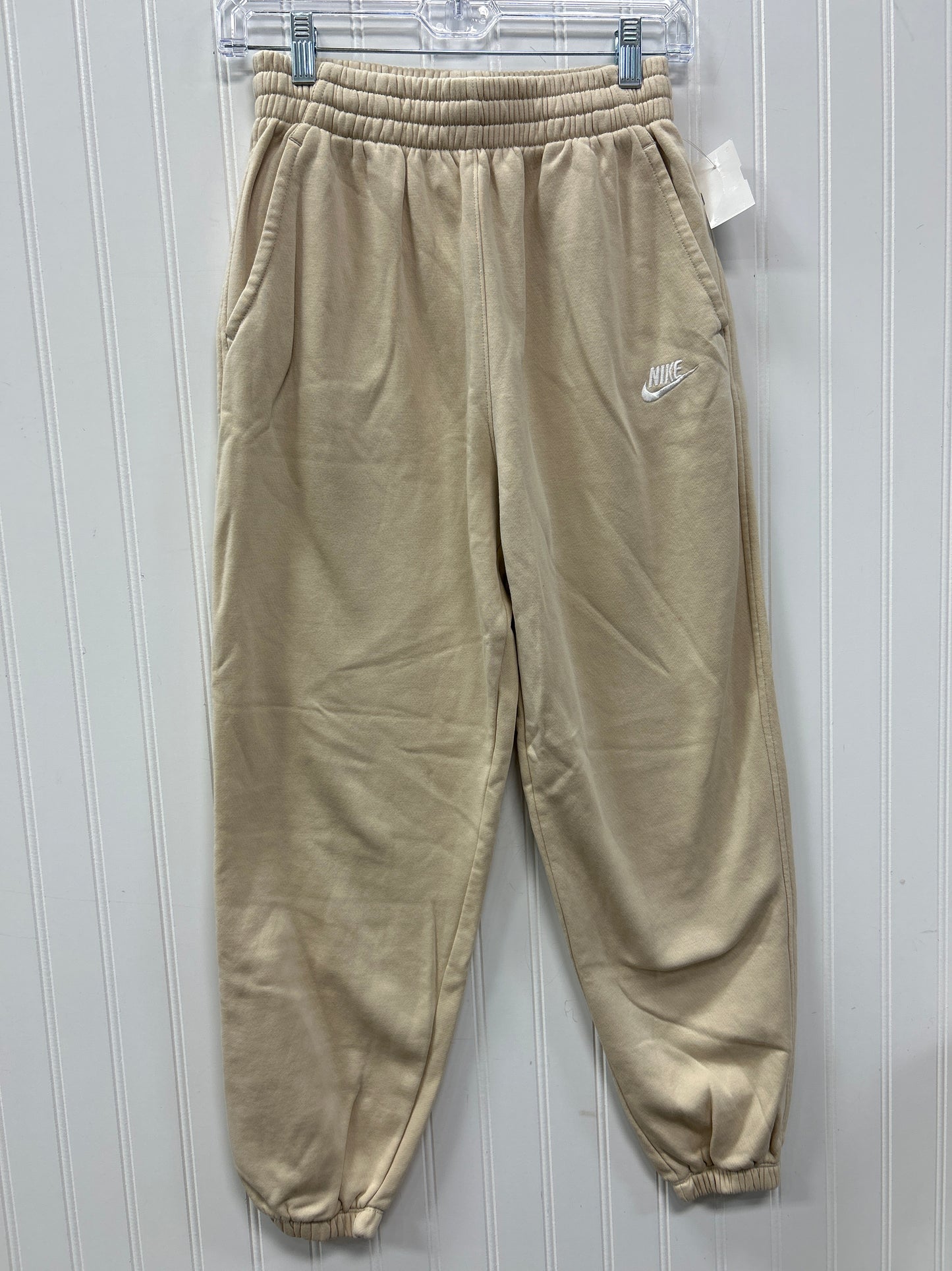 Athletic Pants By Nike Apparel In Cream, Size:L
