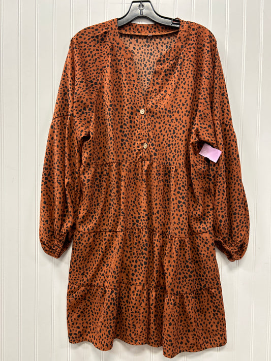 Dress Casual Midi By Cmc In Animal Print, Size:Xl