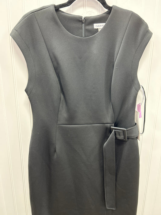 Dress Work By Calvin Klein In Black, Size:12