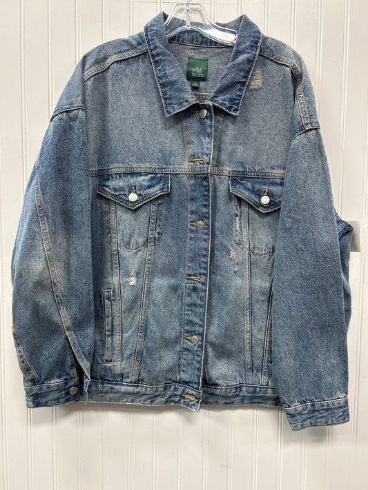 Jacket Denim By Wild Fable In Blue Denim, Size:1X