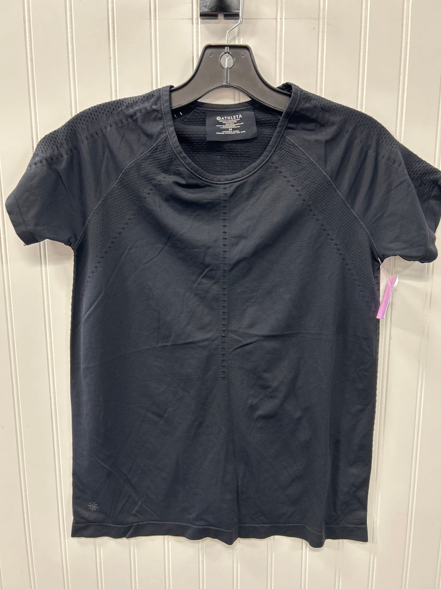 Athletic Top Ss By Athleta In Black, Size:M