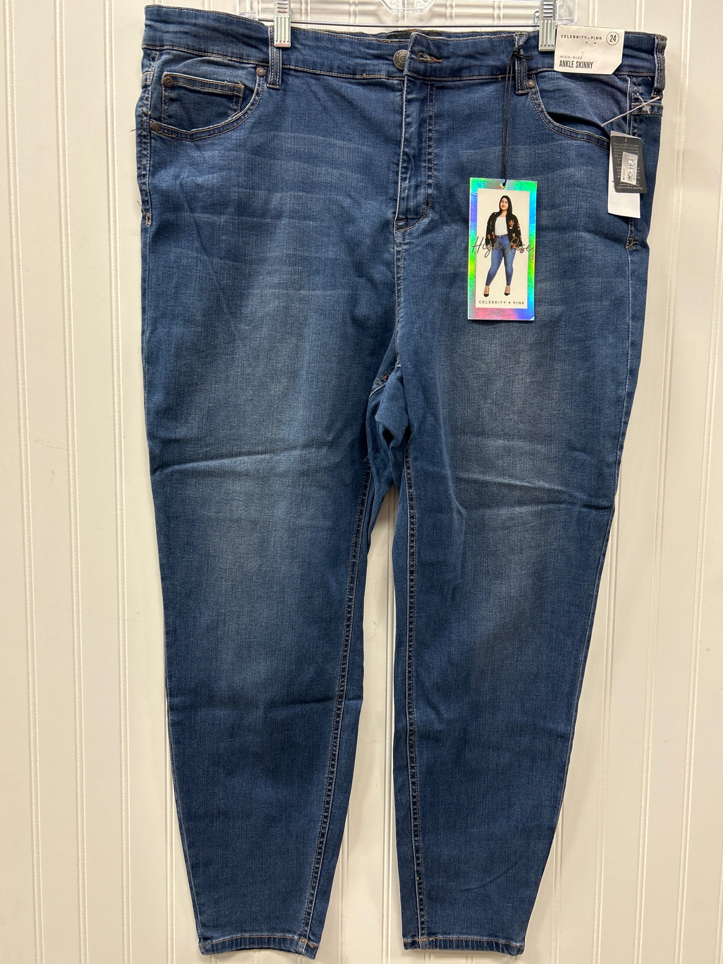 Jeans Skinny By Celebrity Pink In Blue Denim, Size:24 NWT