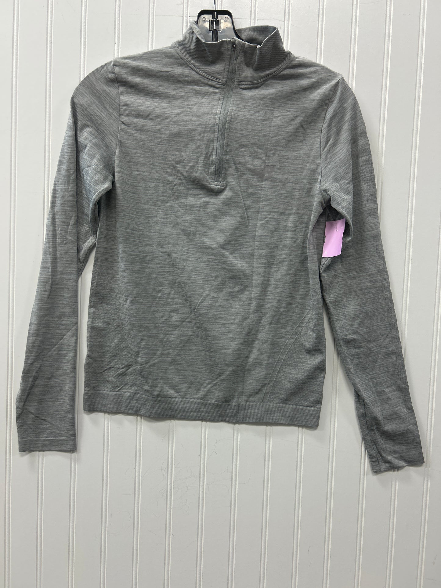 Athletic Top Ls Collar By New Balance In Grey, Size:S