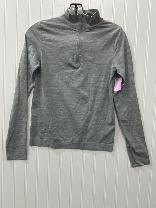 Athletic Top Ls Collar By New Balance In Grey, Size:S