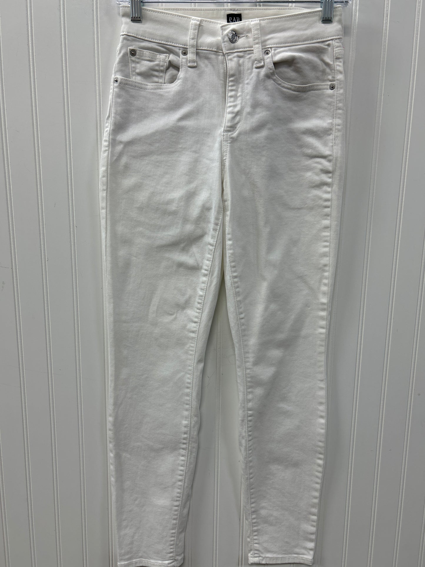 Jeans Skinny By Gap In White Denim, Size:4