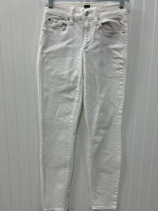 Jeans Skinny By Gap In White Denim, Size:4