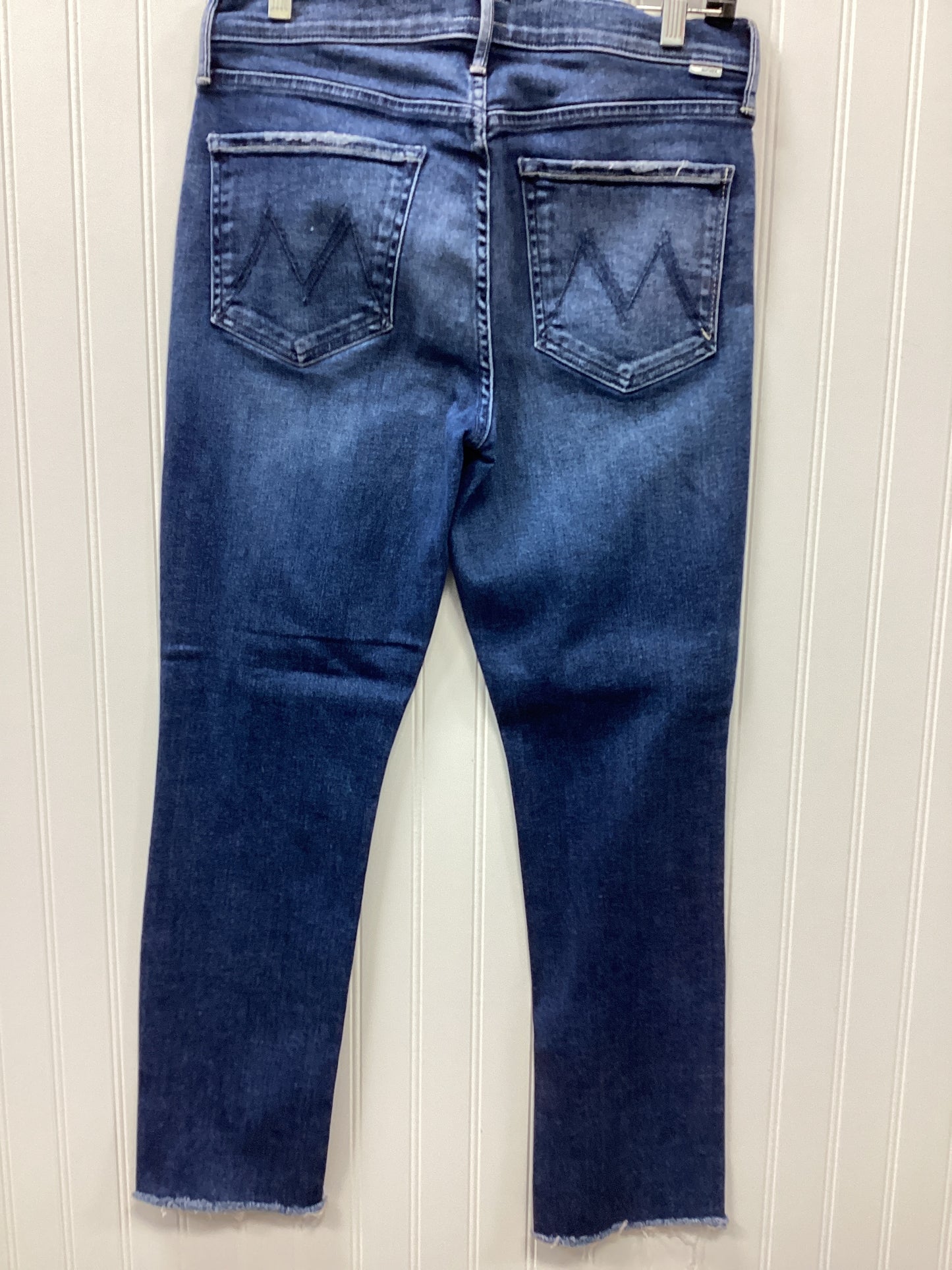Jeans Straight By Mother In Blue Denim, Size:8