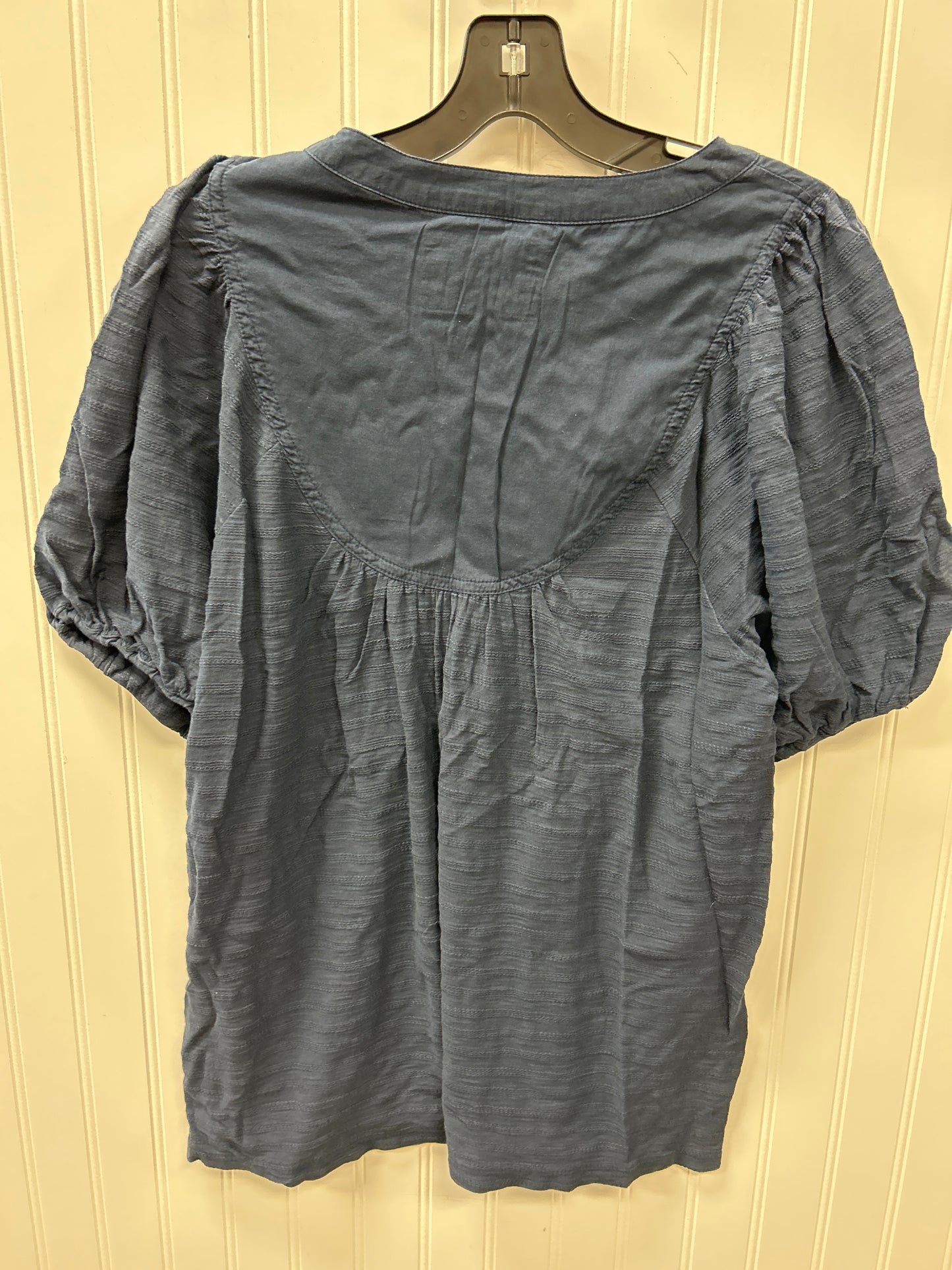 Blouse Ss By Anthropologie In Navy, Size:M