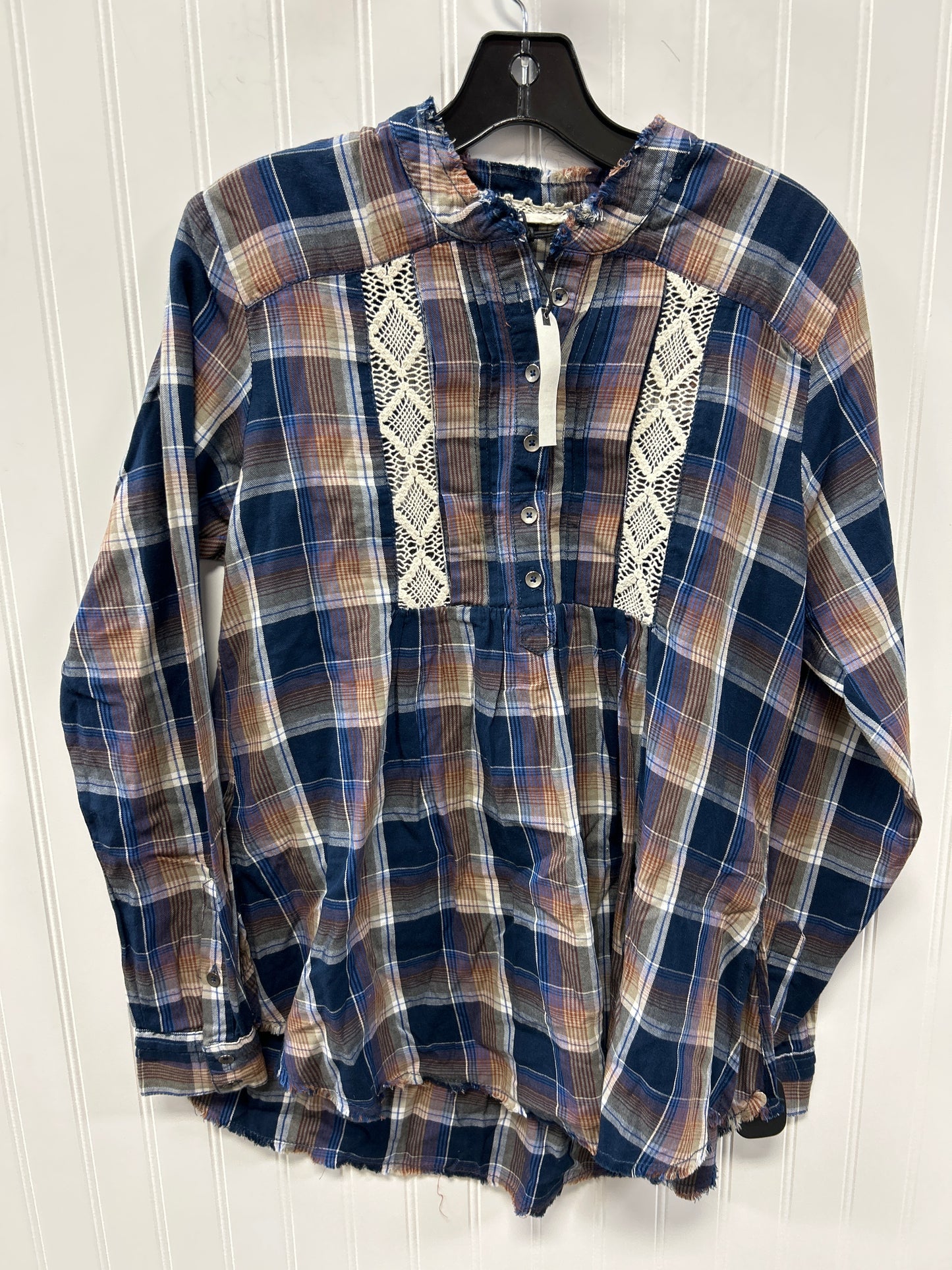 Top Ls By Vanilla Star In Blue & Brown, Size:M