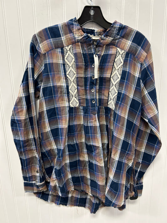 Top Ls By Vanilla Star In Blue & Brown, Size:M