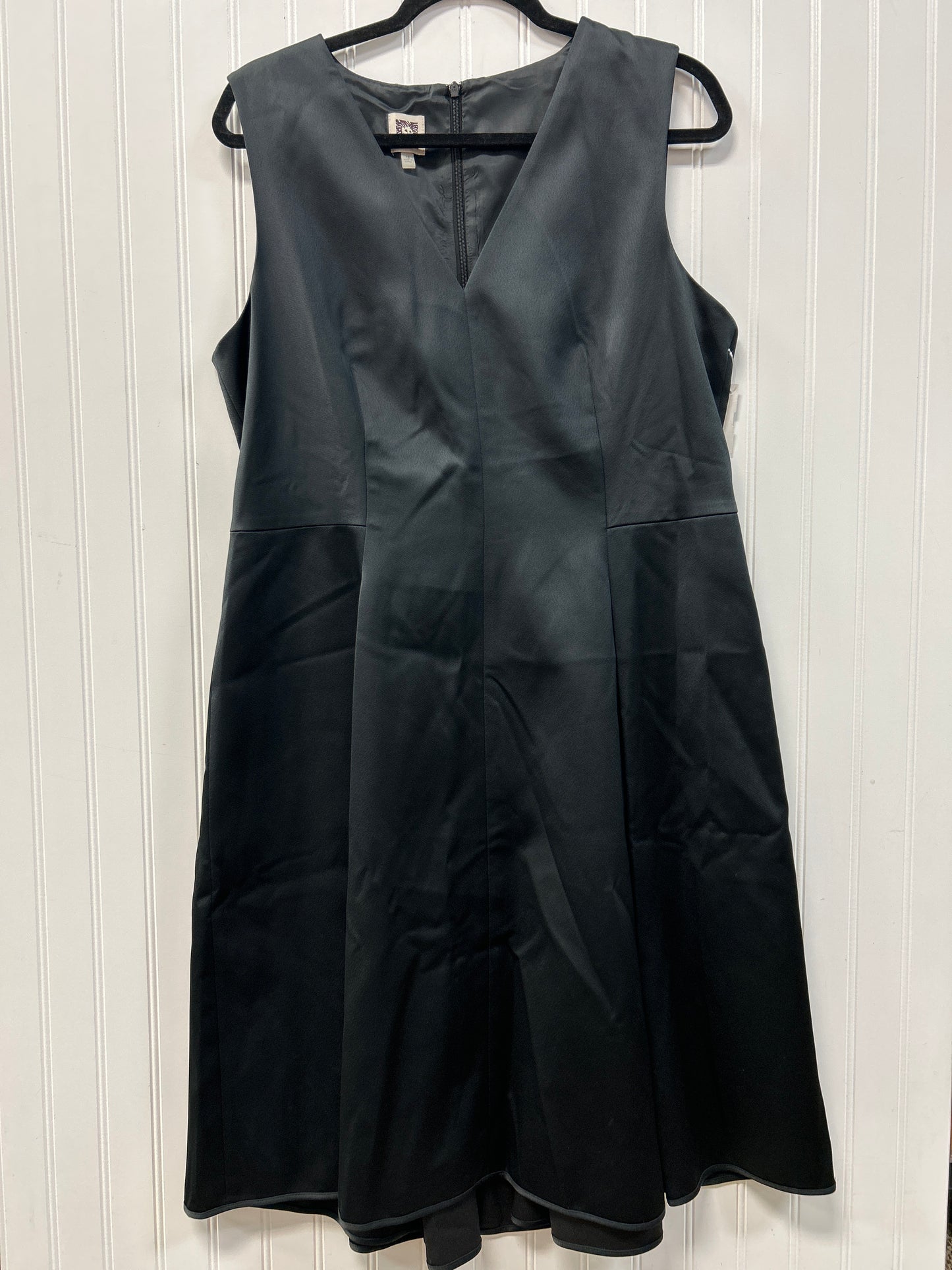 Dress Casual Midi By Anne Klein In Black, Size:16
