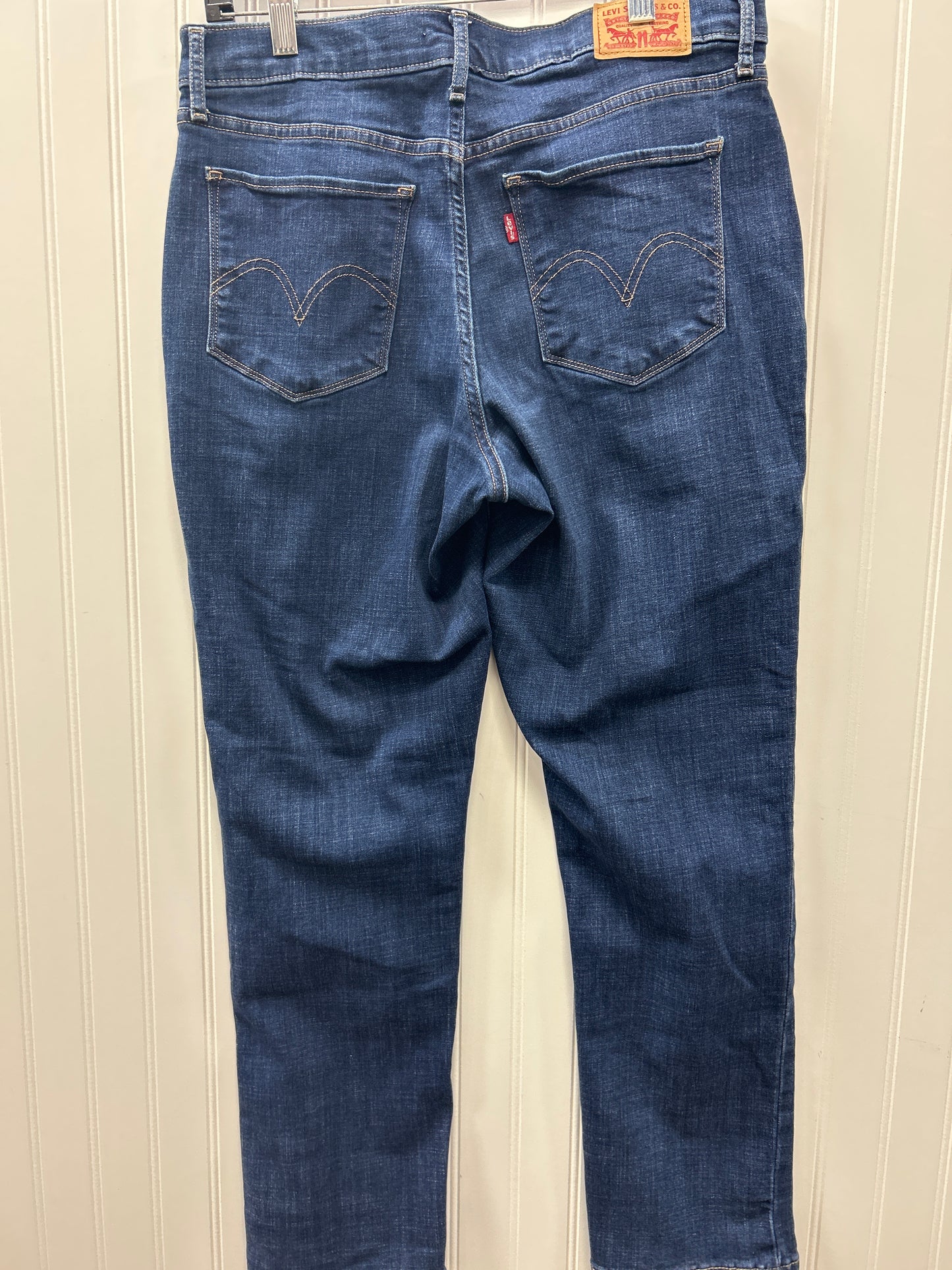 Jeans Straight By Levis In Blue Denim, Size:8