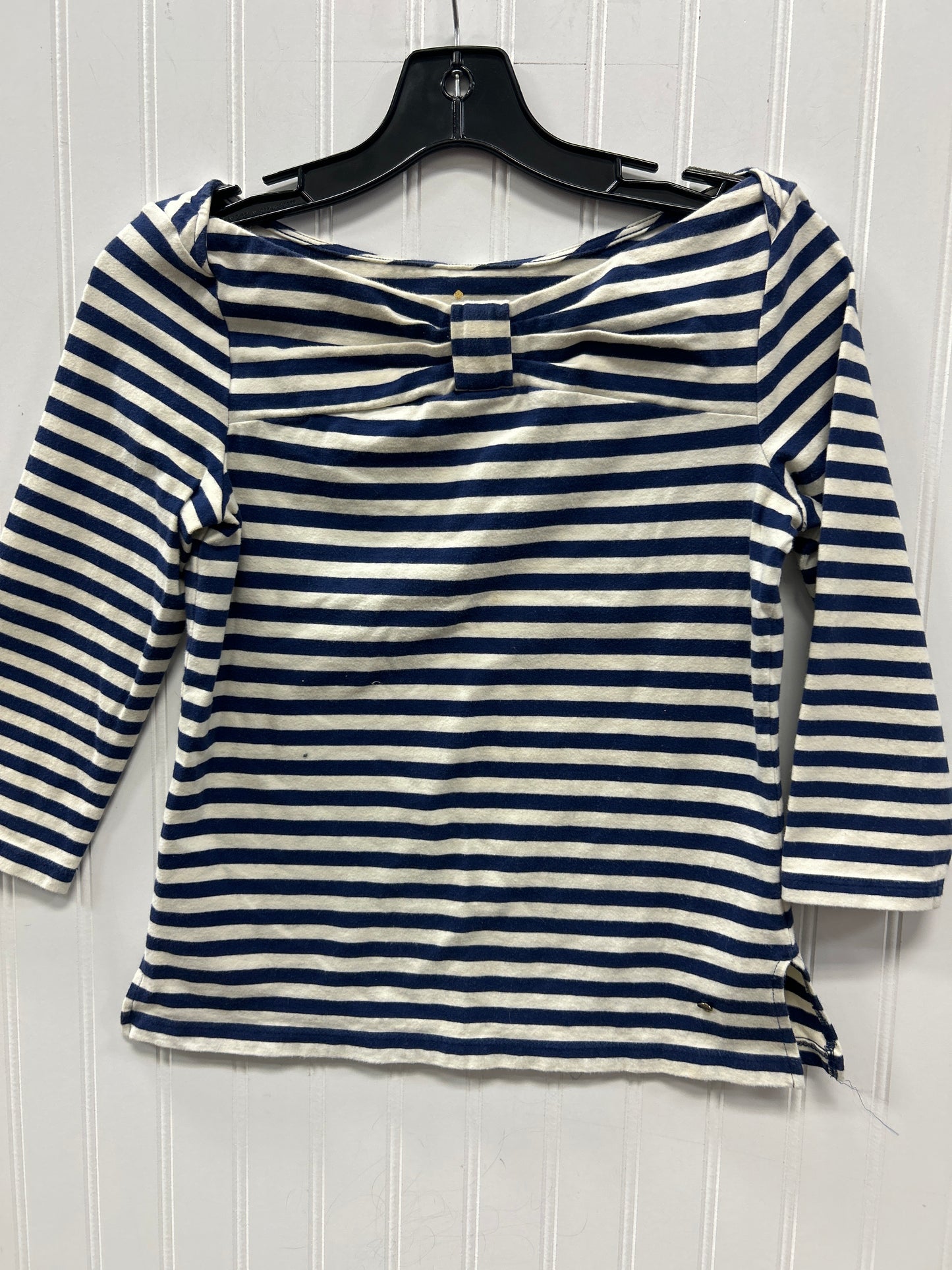 Top Ls Designer By Kate Spade In Blue & Cream, Size:S