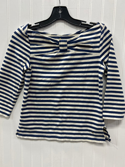 Top Ls Designer By Kate Spade In Blue & Cream, Size:S