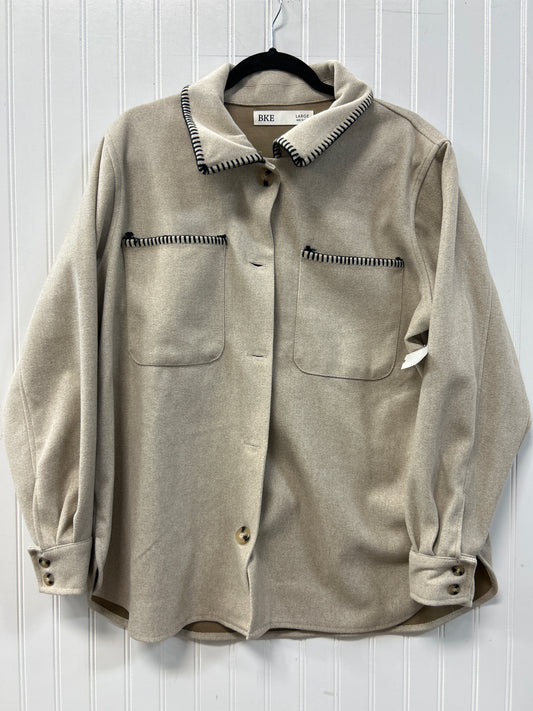Jacket Fleece By Bke In Beige, Size:L