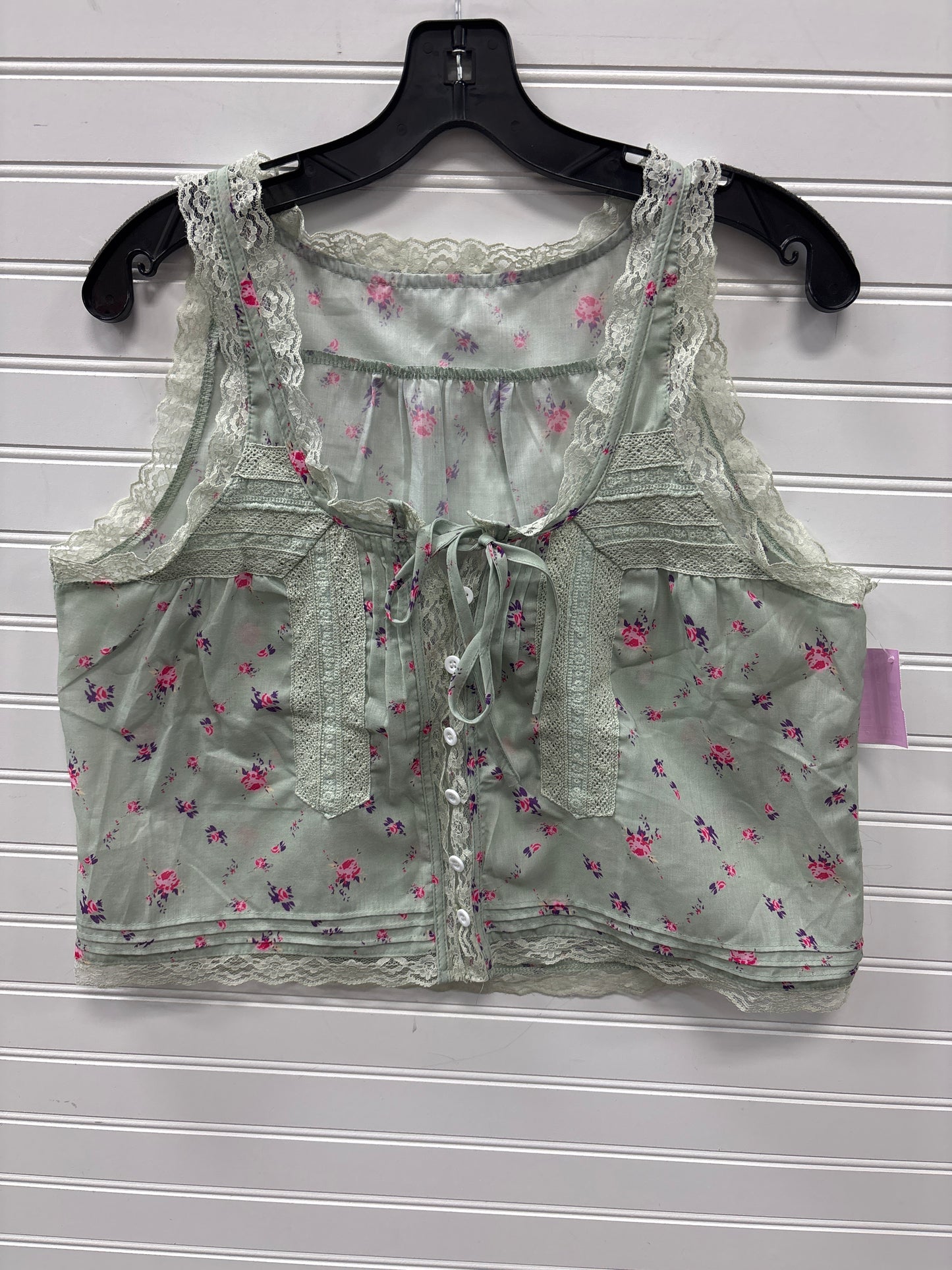 Top Sleeveless By Cmc In Green, Size:S