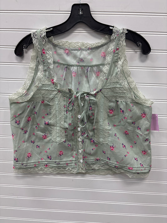 Top Sleeveless By Cmc In Green, Size:S
