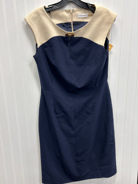 Dress Work By Calvin Klein In Navy, Size:6