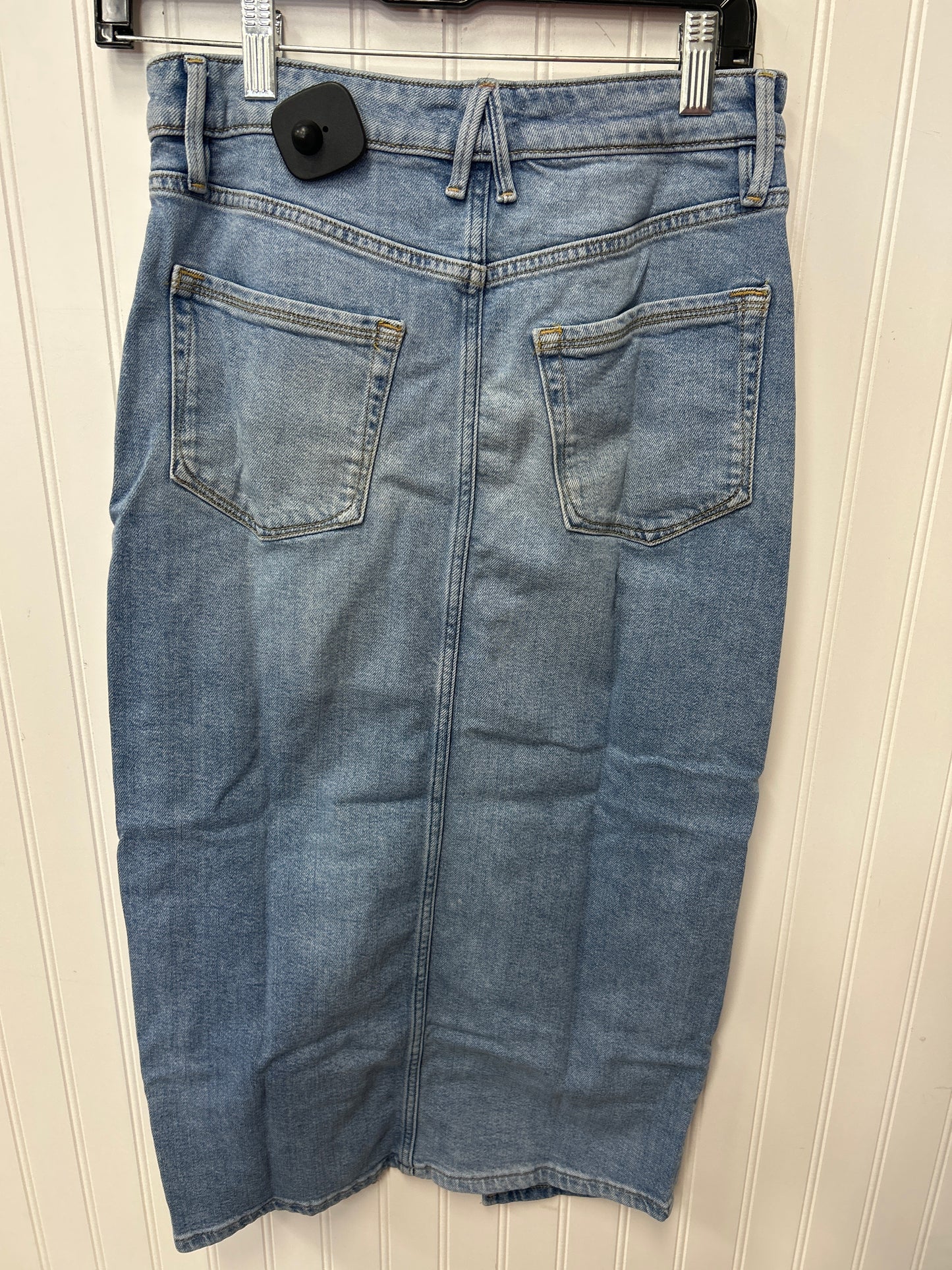 Skirt Midi By Good American In Blue Denim, Size:8