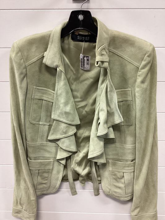 Jacket Luxury Designer By Gucci In Green, Size:8