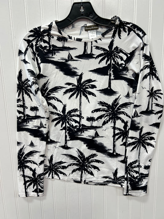 Athletic Top Ls Crewneck By Tommy Bahama In Black & White, Size:L