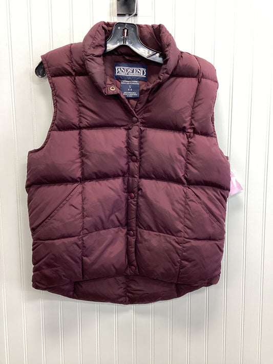 Vest Puffer & Quilted By Lands End In Maroon, Size:S