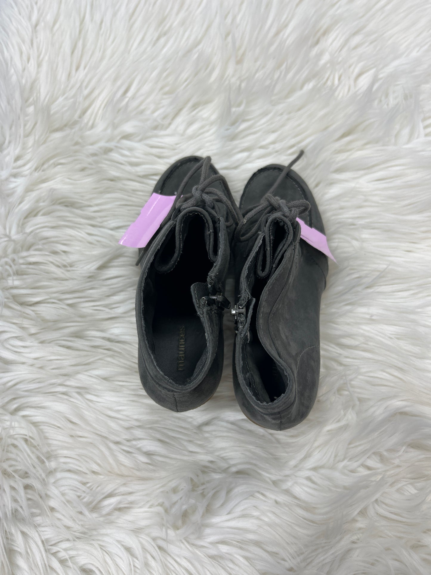 Boots Ankle Heels By Maurices In Grey, Size:8