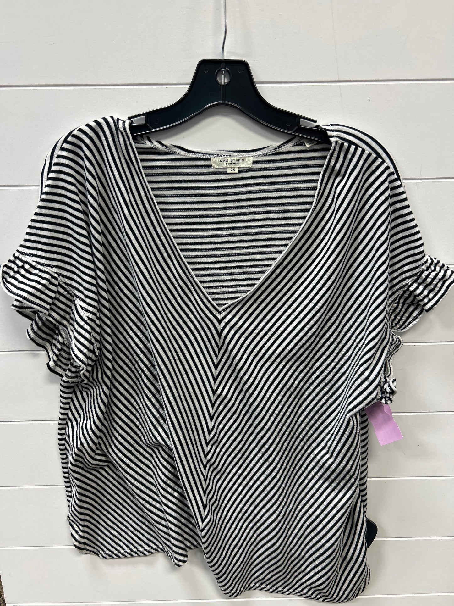 Top Ss By Max Studio In Black & White, Size:2X