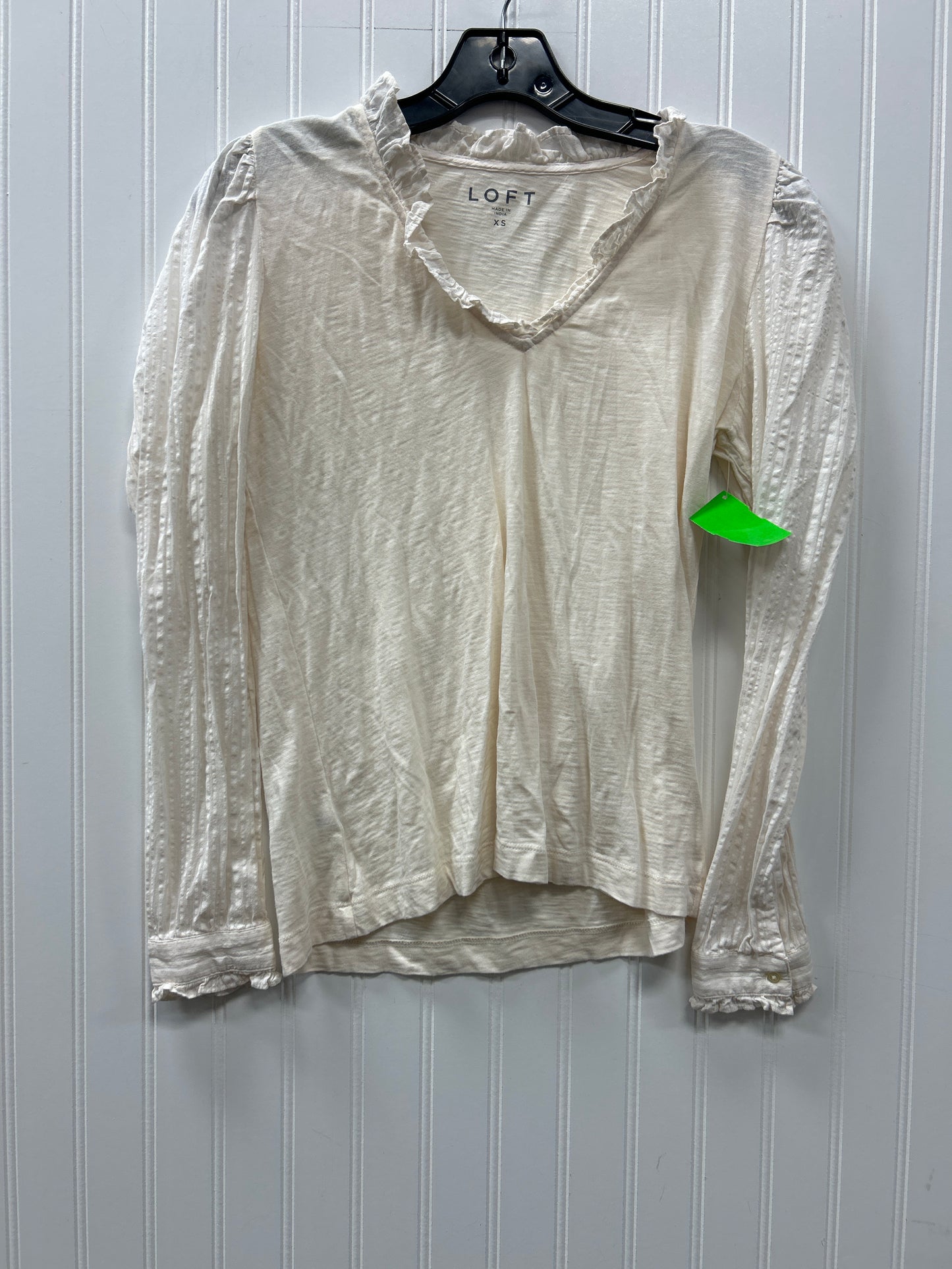 Top Ls By Loft In Cream, Size:Xs
