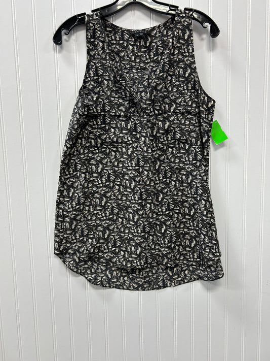 Top Sleeveless By Theory In Black & Tan, Size:S