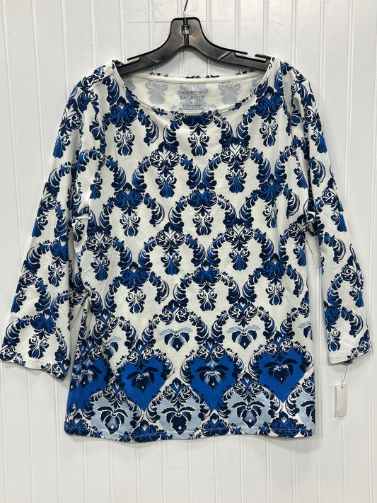 Top Ls By Talbots In Blue & White, Size:Xl