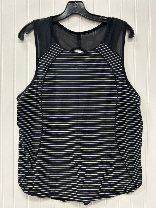 Athletic Tank Top By Lululemon In Striped Pattern, Size:10