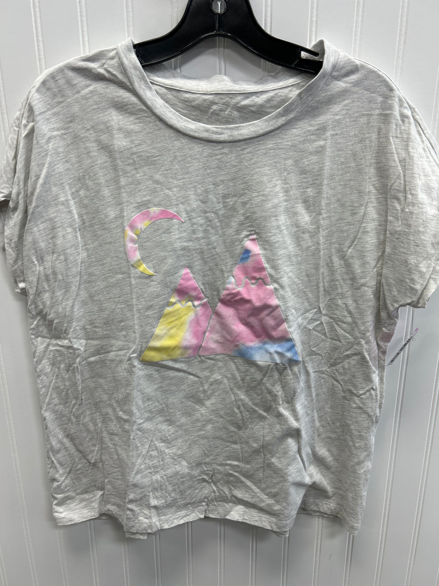 Athletic Top Ss By Zyia In Grey, Size:1X