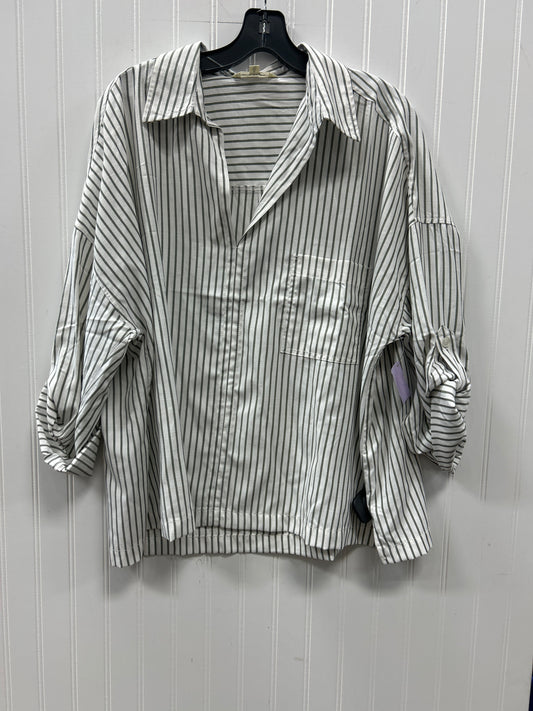 Blouse Ls By Max Studio In Green, Size:Xl